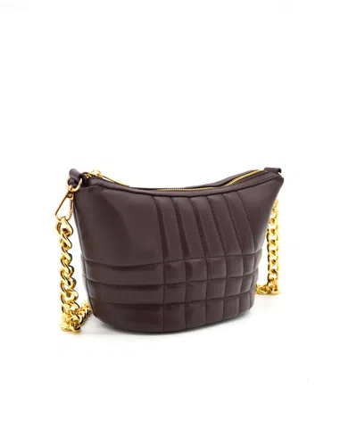 Like Dreams Eleni Quilted Top Handle Crossbody Bag In Brown