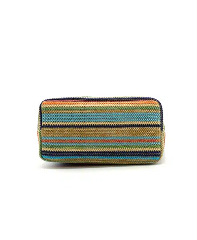 Like Dreams Auburn Striped Straw Tote Bag