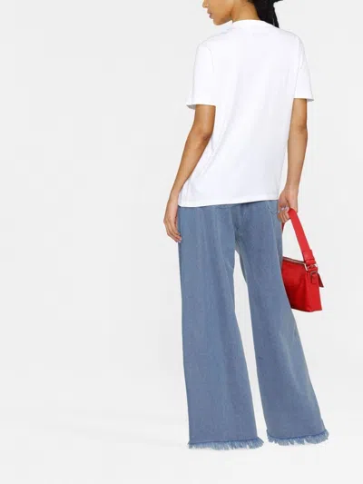 Golden Goose Star Graphic T-shirt With Relaxed Silhouette In White
