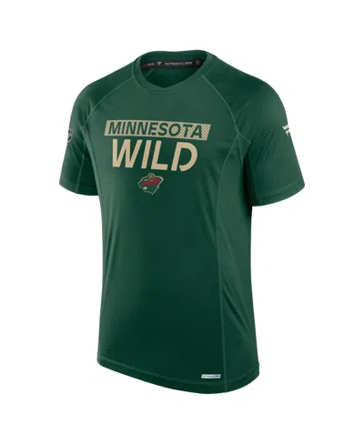 Fanatics Men's Green Minnesota Wild Authentic Pro Rink Tech T-shirt In Green