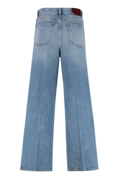 Gucci Denim Wide-leg Jeans In Blue