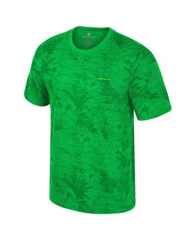 Colosseum Men's Green Oregon Ducks Floral Printed T-shirt In Green