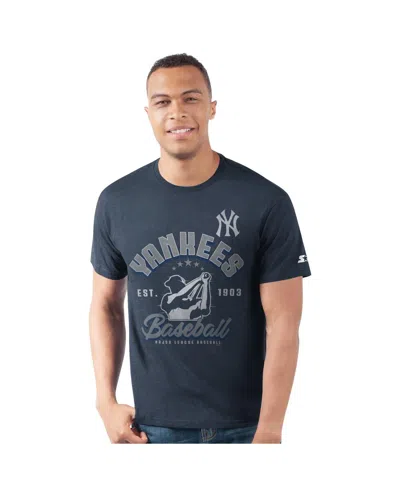 Starter Men's Navy New York Yankees Prime Time Batter T-shirt In Blue