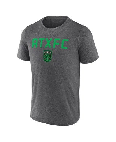 Fanatics Men's Heather Charcoal Austin Fc Drop Kick T-shirt In Black
