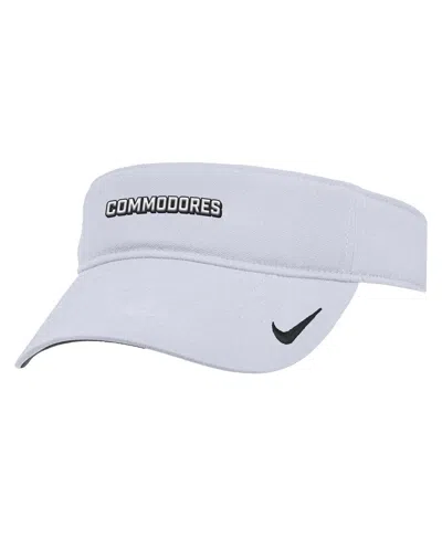 Nike Men's White Vanderbilt Commodores 2025 On-field Ace Performance Adjustable Visor Hat