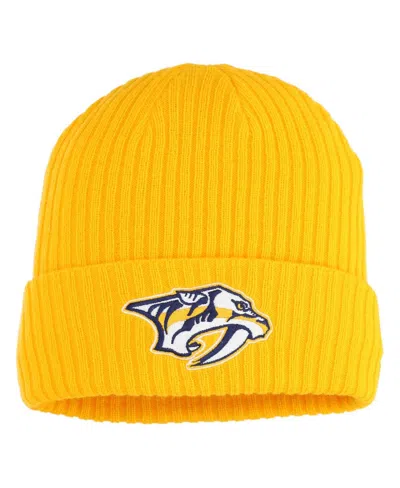 Fanatics Men's Gold Nashville Predators Logo Cuffed Knit Hat