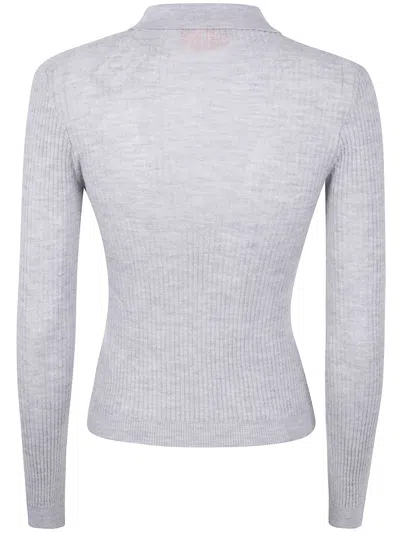 Guest In Residence Ls Shrunken Polo In Gray