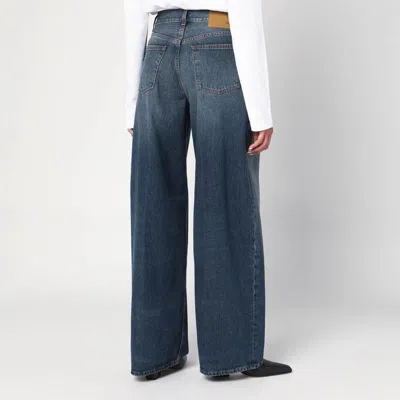 Haikure Wide-leg Jeans Washed Effect In Blue