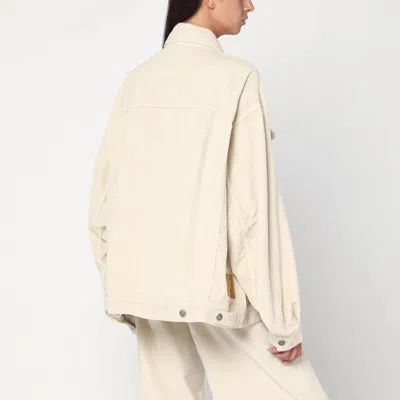 Haikure Wide Ecru Corduroy Jacket