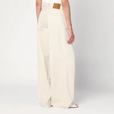 Haikure Wide Ecru Corduroy Trousers