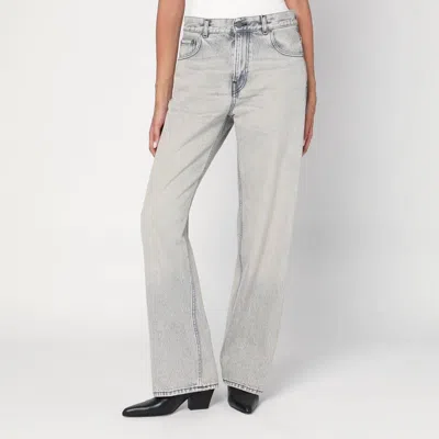 Haikure Wide Pearl Grey Washed Effect Jeans In Gray