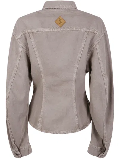 Haikure Button-detailed Cotton Shirt In Neutral