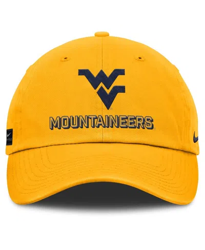 Nike Men's Gold West Virginia Mountaineers 2025 On-field Club Adjustable Hat