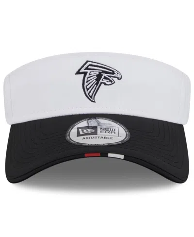 New Era Men's White/black Atlanta Falcons 2025 Nfl Training Camp Adjustable Visor Hat