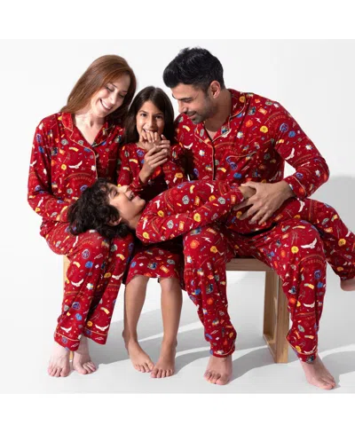 Bellabu Bear Unisex Kids' Hogwarts Express Set Of 2 Piece Pajamas In Red
