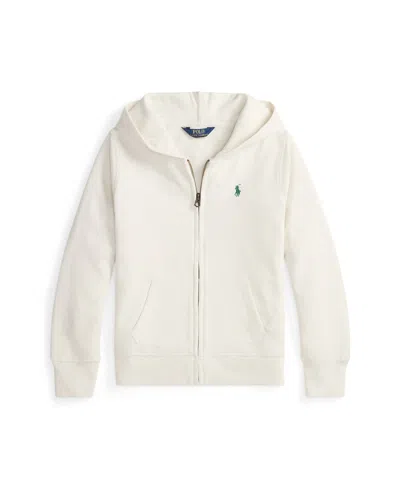 Polo Ralph Lauren Logo Fleece Full-zip Hoodie In White