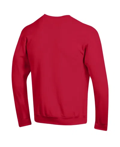 Champion Men's Red Cornell Big Red Basic Arch Fleece Pullover Sweatshirt In Red