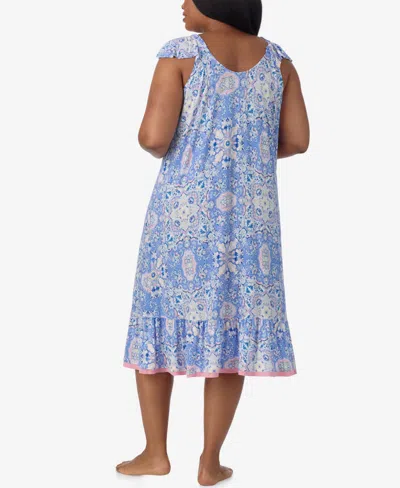 Ellen Tracy Plus Size Short Sleeve Midi Nightgown