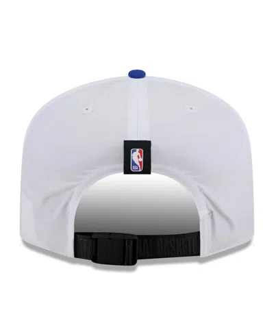 New Era Men's White/royal Philadelphia 76ers 2025 Nba Draft On-stage Nylon 19twenty Adjustable Hat