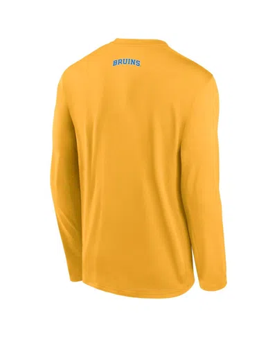 Jordan Men's Gold Ucla Bruins On-court Basketball Shootaround Performance Long Sleeve T-shirt In Yellow