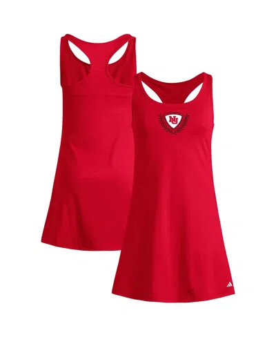 Adidas Originals Women's Scarlet Nebraska Huskers Spring Fling Active Racerback Skort Dress