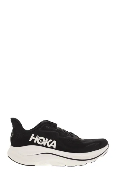 Hoka Clifton 10 Rubber-trimmed Jacquard Running Sneakers In Black