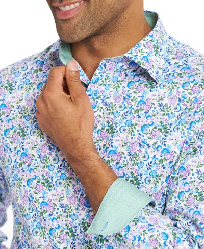 Nick Graham Men's Botanical Floral Dress Shirt In Blue