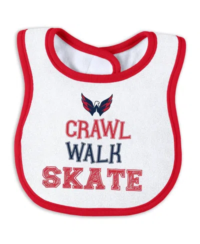 Wear By Erin Andrews Baby Boys And Girls Washington Capitals Sleep And Play Sleeper With Bib Set In White