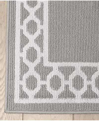 Jean Pierre New York Christine Trellis Border Tufted Runner Rug, 30" X 120"