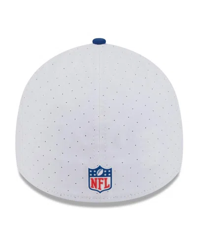 New Era Men's White/royal Indianapolis Colts 2025 Nfl Training Camp 39thirty Flex Hat