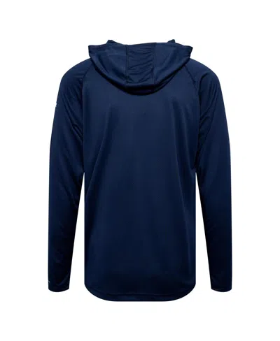 Columbia Men's Navy Dallas Cowboys Solar Stream Omni-wick Raglan Pullover Hoodie In Blue