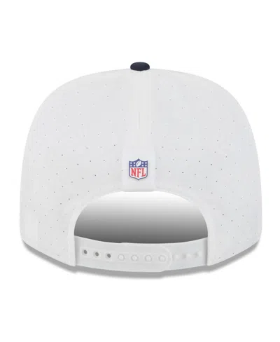 New Era Men's White/navy Chicago Bears 2025 Nfl Training Camp 9seventy Adjustable Hat