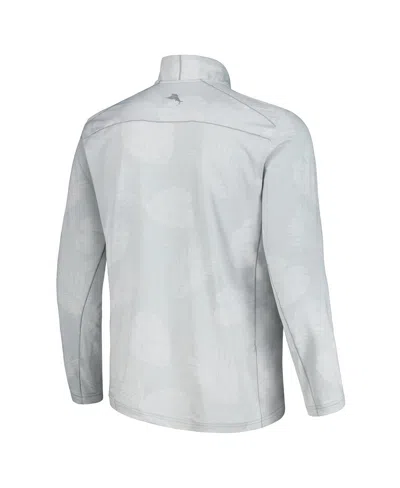 Tommy Bahama Men's Gray Mississippi State Bulldogs Delray Frond Islandzone Half-zip Jacket In Gray