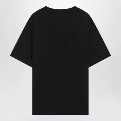 Jacquemus Black Crewneck T-shirt With Logo Detail In Black