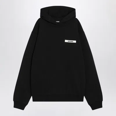 Jacquemus Gros-grain Hoodie In Black