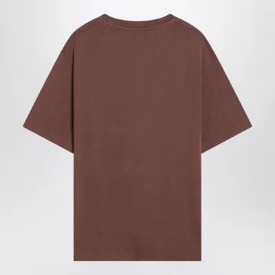 Jacquemus Gros Grain Cotton Crew-neck T-shirt In Brown