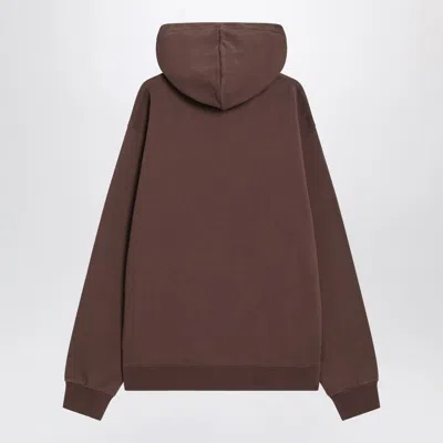 Jacquemus Gros Grain Hooded Sweatshirt In Brown