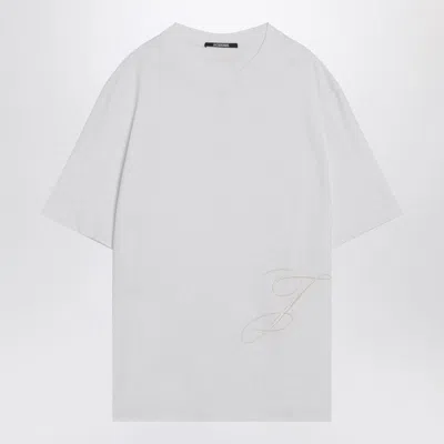 Jacquemus J Embroidered Crew Neck T-shirt In White