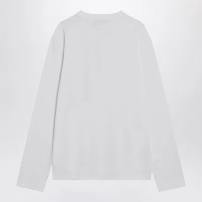 Jacquemus Le Tshirt Gros Grain Cotton Ls  T-shirt In White