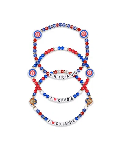Foco Chicago Cubs 3-pack Friendship Bracelet