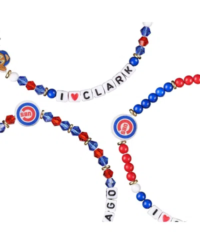 Foco Chicago Cubs 3-pack Friendship Bracelet