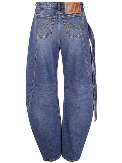 Jean Paul Gaultier Low Waisted Jean With Strap Detail On The Front Clothing