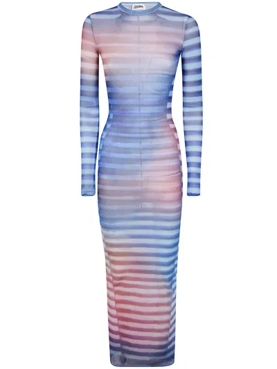 Jean Paul Gaultier Long Dress Stripe Air