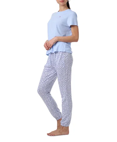 Tommy Hilfiger Women's 2pc Tee & Jogger Pajama Set