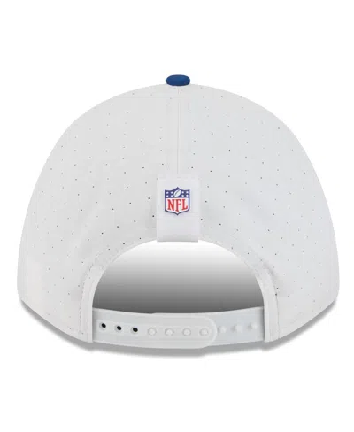 New Era Men's White/royal Indianapolis Colts 2025 Nfl Training Camp A-frame 9forty Adjustable Hat
