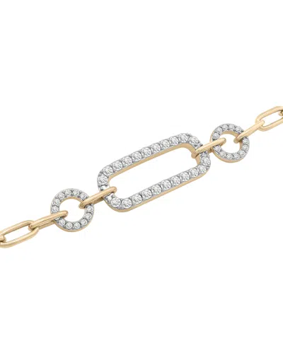 Wrapped In Love Diamond Paperclip Link Bracelet (1 Ct. T.w.) In 14k Gold, Exclusively At Macy's