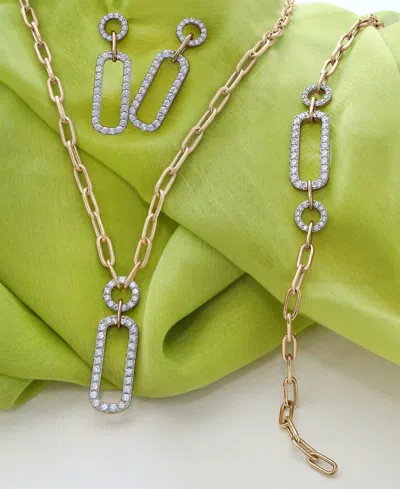 Wrapped In Love Diamond Paperclip Link Bracelet (1 Ct. T.w.) In 14k Gold, Exclusively At Macy's