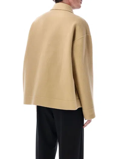 Jil Sander Embroidered 170 Front Pocket Jacket In Nude