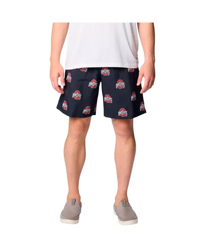 Columbia Men's Black Ohio State Buckeyes Backcast Ii 8" Omni-shade Hybrid Shorts In Multi
