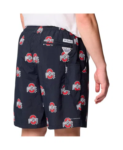 Columbia Men's Black Ohio State Buckeyes Backcast Ii 8" Omni-shade Hybrid Shorts In Multi